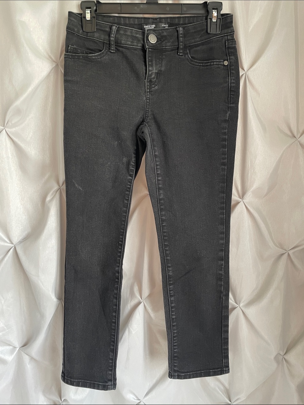 Simply Vera Vera Wang Black Straight-Leg Jeans